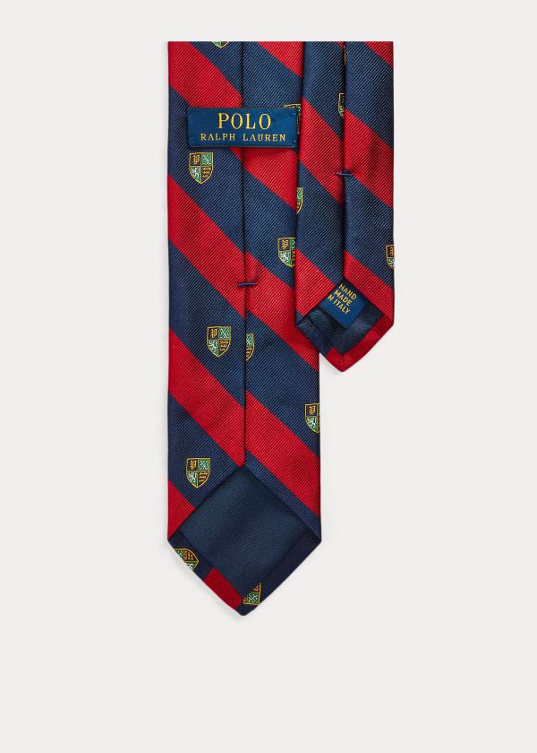 Laços Polo Ralph Lauren Striped Silk Narrow Club Homem 86230-DQYU